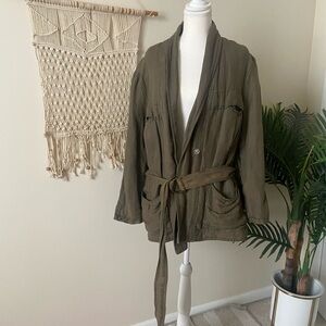 🖤 Free People Military-Inspired Green/Khaki Jacket 🖤